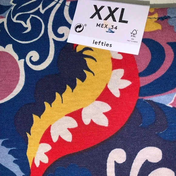 Lefties NWT Wrap Style Floral Dress Size XXL Colorful Short Sleeve Summer Dress - Picture 7 of 12